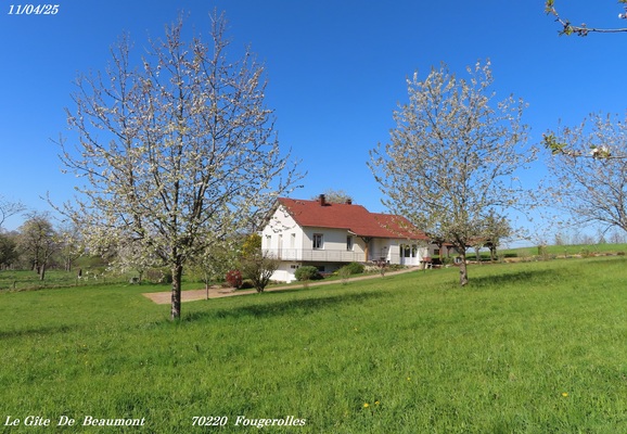 Le Gîte de beaumont à Fougerolles (70220). Vosges Saônoises gîte à louer Anchenoncourt-et-Chazel